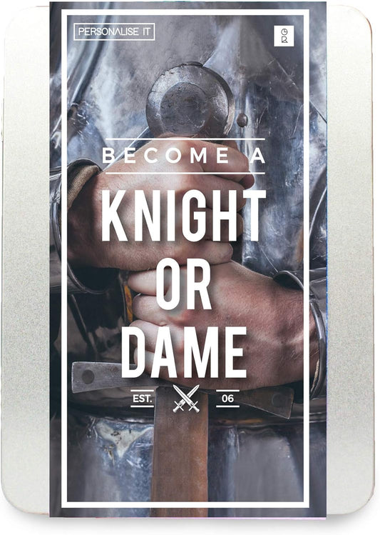 Become a Knight or Dame Gift Kit with certificate, history, and registration materials.