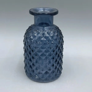 Blue Patterned Bottle Vase, 9.2cm