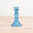 Blue Pillar Candle Holder - 15cm