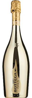 Bottega Gold Prosecco, award-winning sparkling wine from Valdobbiadene, with orchard fruit, citrus, floral notes, and a soft, refreshing mousse.