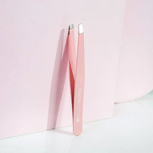 Quality Precision Pink Slanted Tweezers