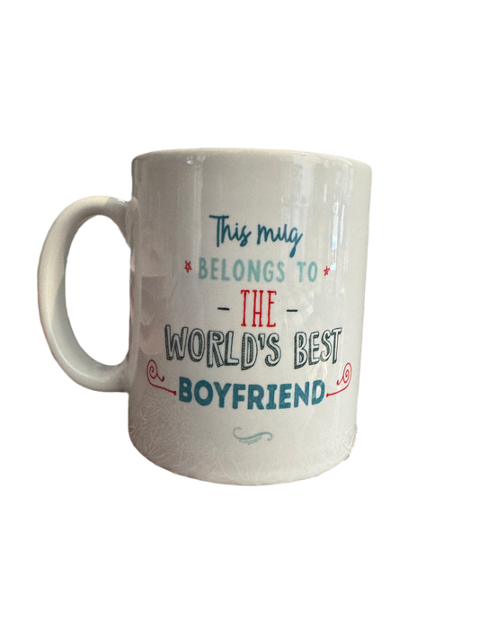 This mug belongs to the world’s best boyfriend mug.