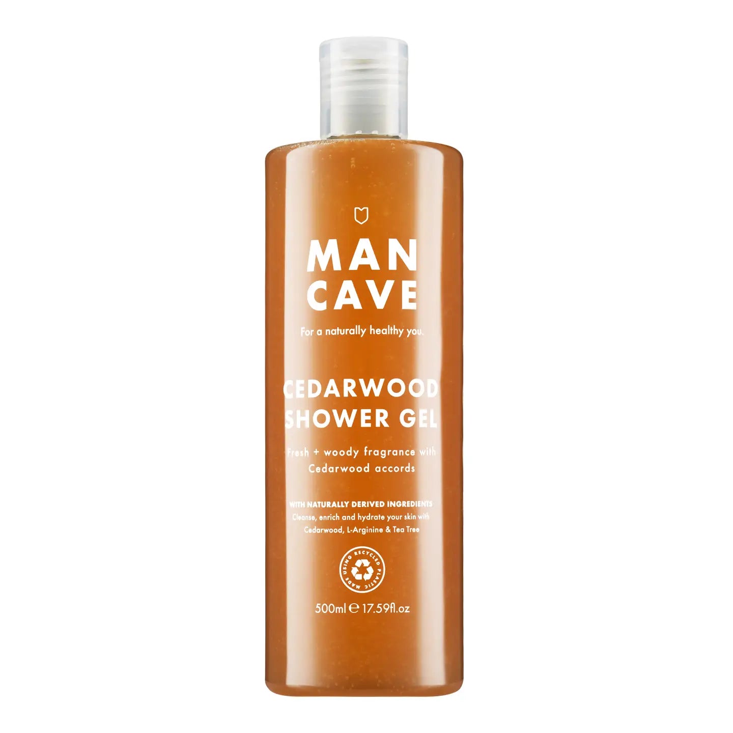 Woody cedarwood shower gel with aloe vera. Cleanses deeply, nourishes, and refreshes skin.