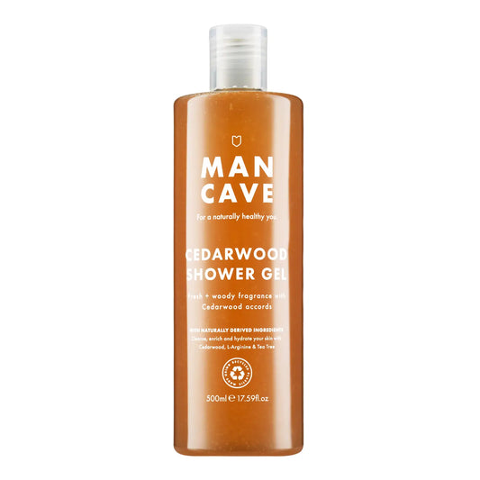 Woody cedarwood shower gel with aloe vera. Cleanses deeply, nourishes, and refreshes skin.