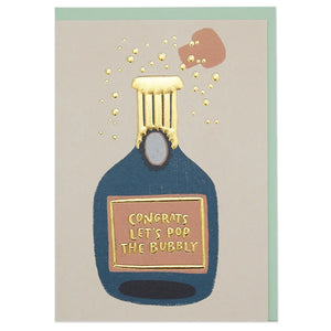 Congrats Let's Pop the Bubbly - Luxury Congratulations Card