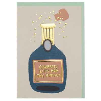 Congrats Let's Pop the Bubbly - Luxury Congratulations Card