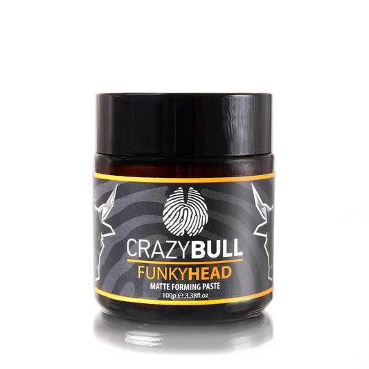 Funky Head Light Hold Hair Styling Matte Paste in eco-friendly jar.