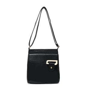 Cross Body Handbag with Zip Top Sections