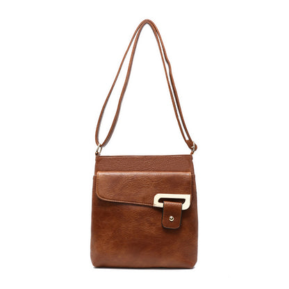 Cross Body Handbag with Zip Top Sections
