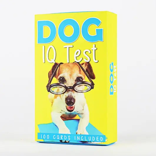 Dog IQ Test deck with 100 cards for assessing dog intelligence.