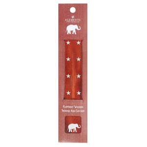 Elegant Elephant Design Wooden Incense Ash Catcher