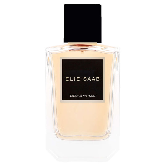Elie Saab Essence N°4 Oud blends black pepper, oud, and benzoin for a bold, refined unisex scent.