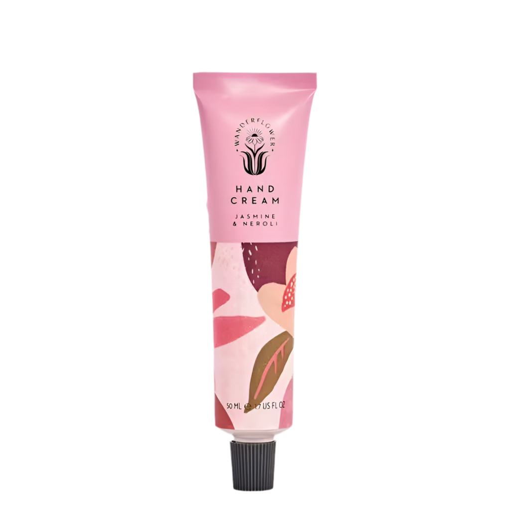 Jasmine and neroli hand cream pink floral tube vegan cruelty free 