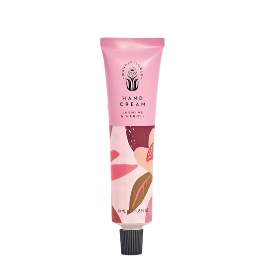 Jasmine and neroli hand cream pink floral tube vegan cruelty free 