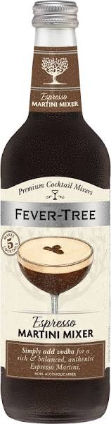 Fever Tree Espresso Martini Mixer bottle with Indonesian coffee extracts and vanilla notes.