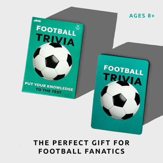 Football Trivia Card Game with 200 challenging questions for ages 8+, perfect for fans.