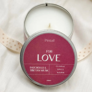 For Love Candle - Patchouli and Tibetan Musk Fragrance