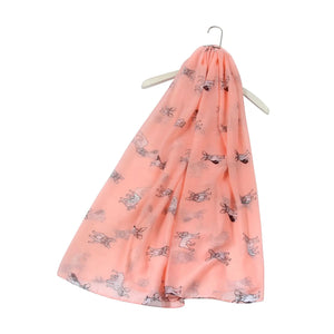 French Bulldog Dog Print Scarf