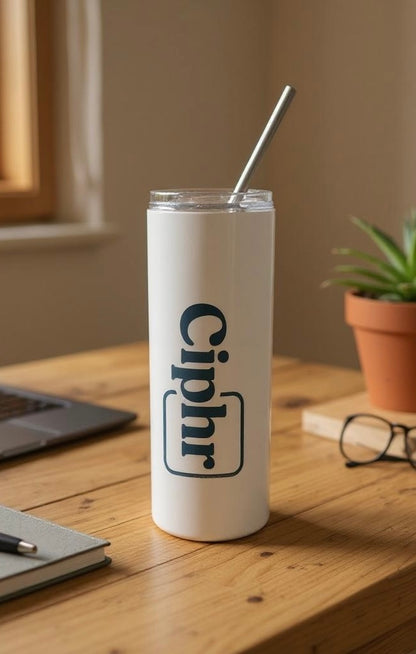 Branded stainless steel water bottle with straw, reusable and eco friendly 