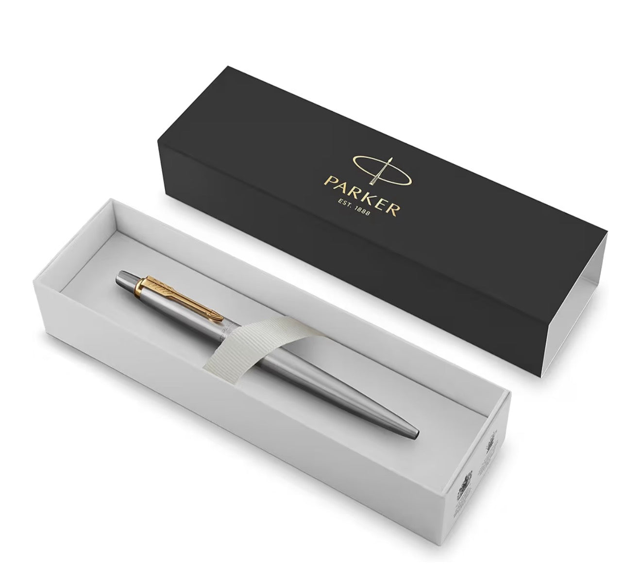 Parker Jotter Ballpoint Pen in Box - Stainless Steel With a Choice Of Trim