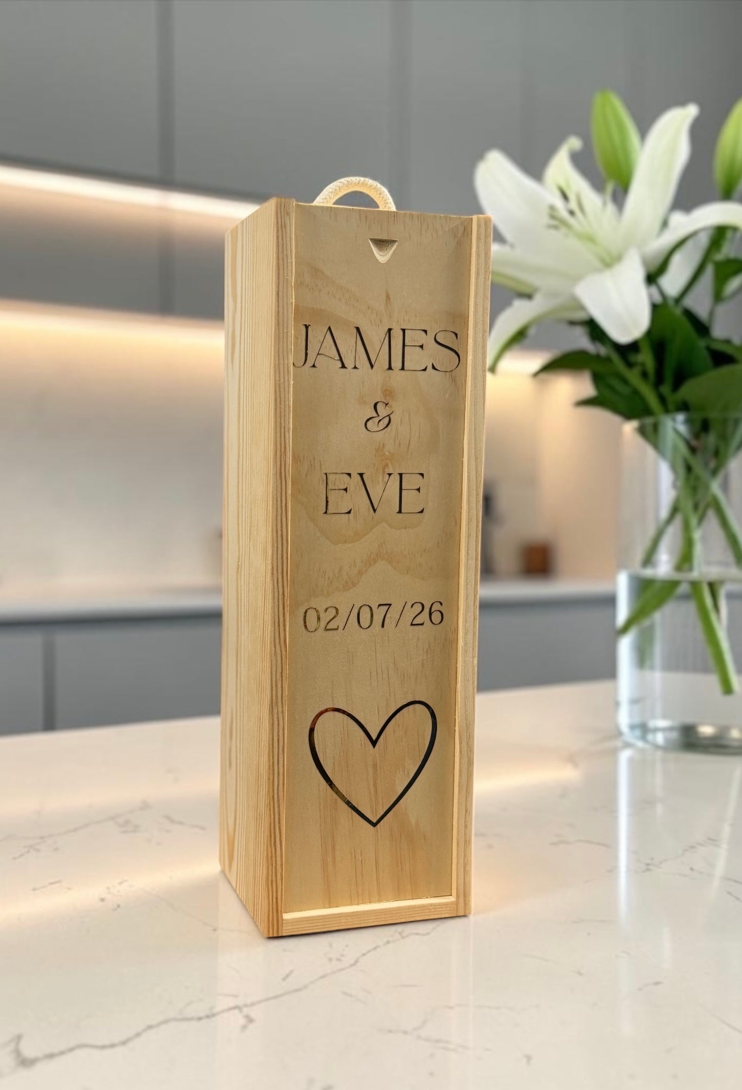 Wooden Bottle Box With Choice of Champagne | Can Be Personalised