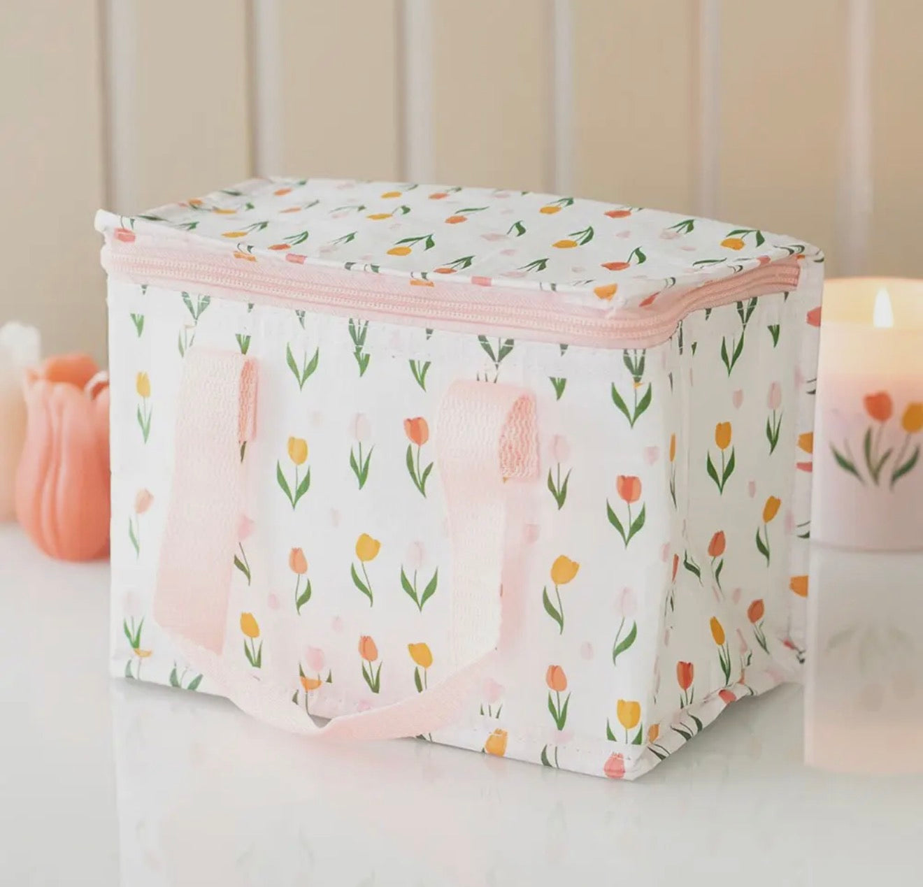 Tulip Print Lunch Bag