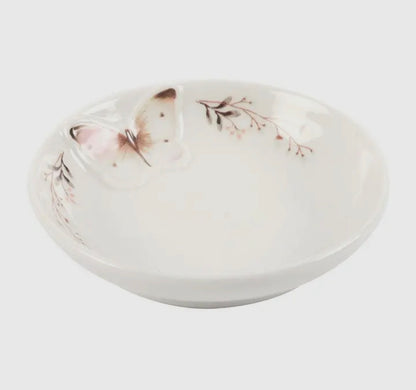 White Butterfly Trinket Dish
