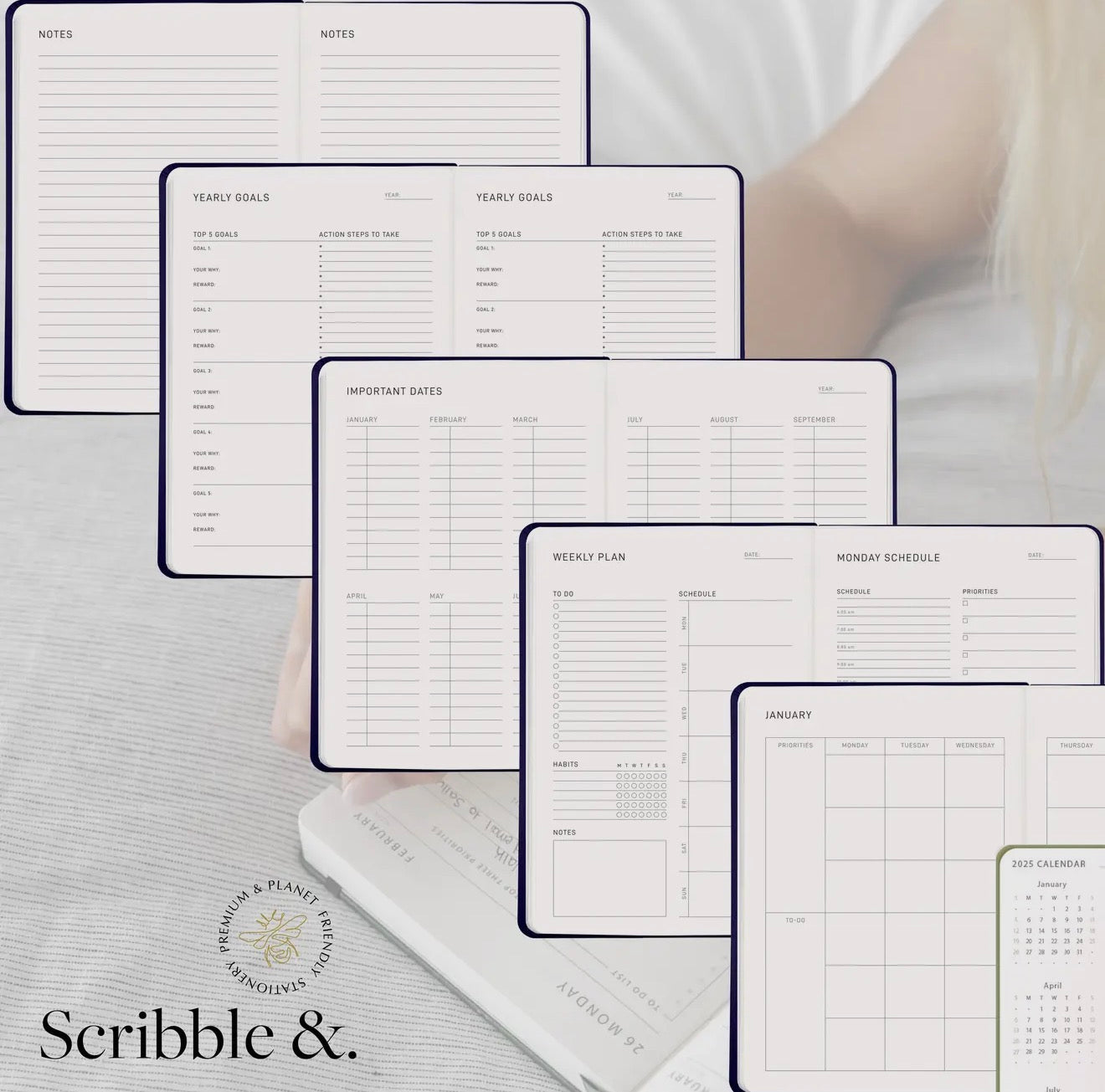 Daily Productivity Planner - Various Colour Options