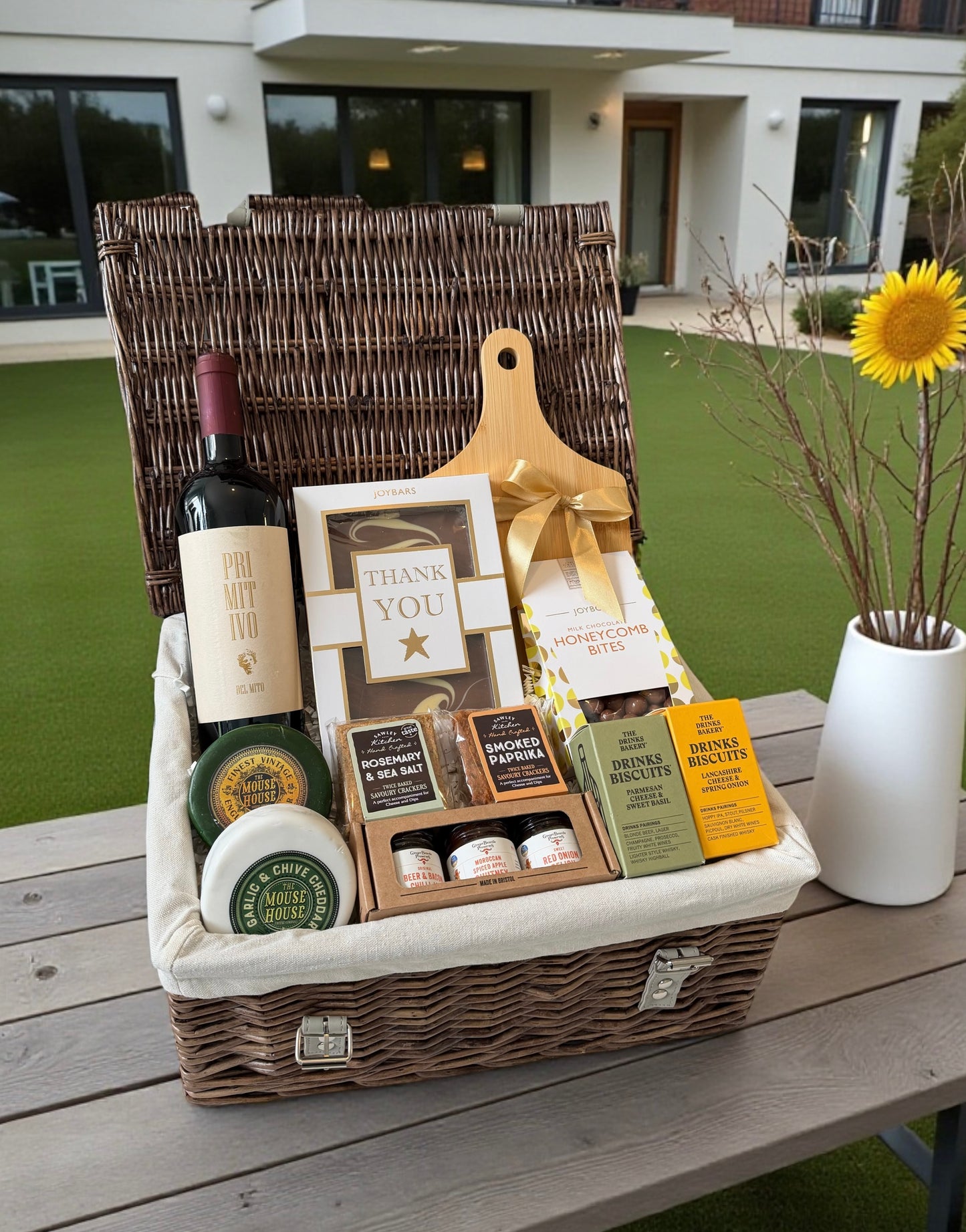 The Cheese and Wine Thank You Hamper | Choice of Wine