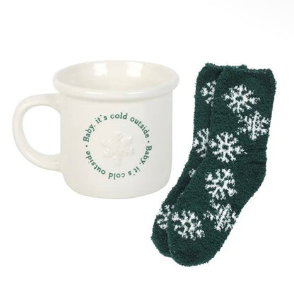 Baby It’s Cold Outside Winter Mug and Socks Set