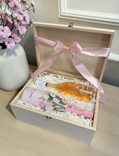 Pink Fizz and Rose Gift Box | Can Be Personalised