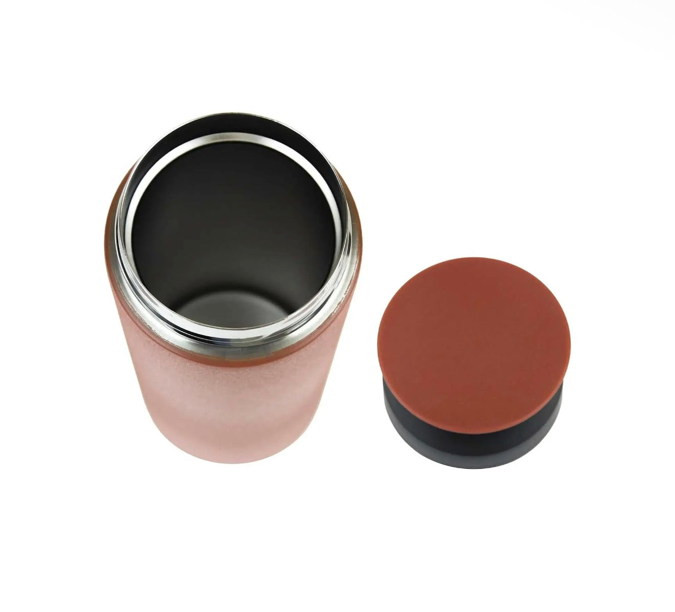 Premium Stainless Steel Travel Mug in Matt Orange or Matt Cream | 500ml