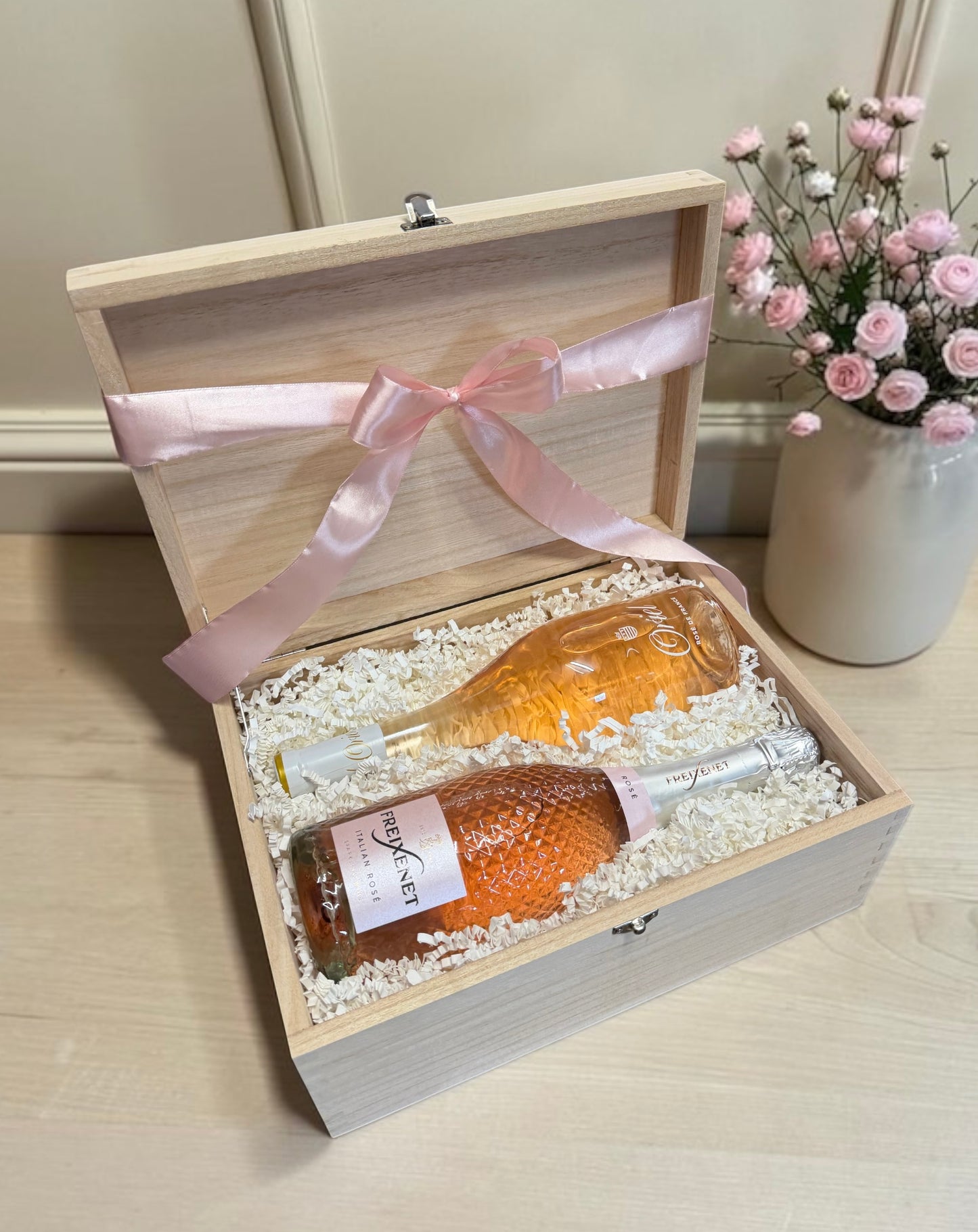 Pink Fizz and Rose Gift Box | Can Be Personalised