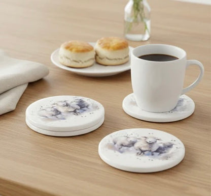 Country Sheep Set of 4 Coasters