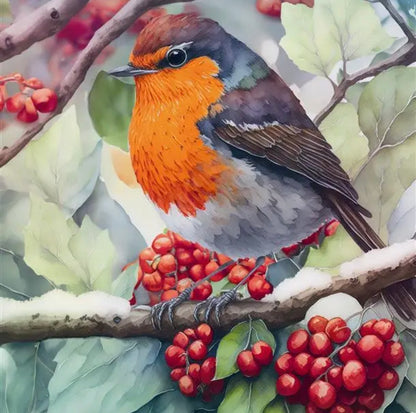 Winter Robin 1000 Piece Jigsaw Puzzle
