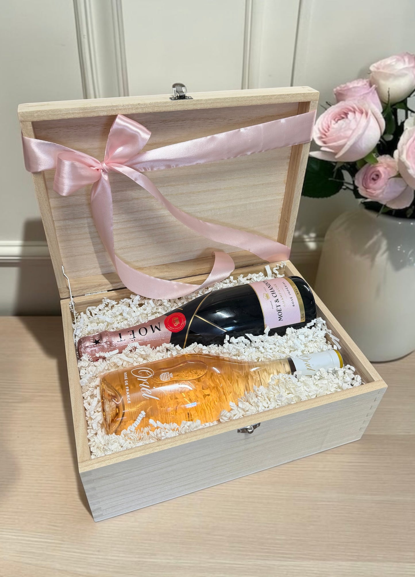 Pink Fizz and Rose Gift Box | Can Be Personalised