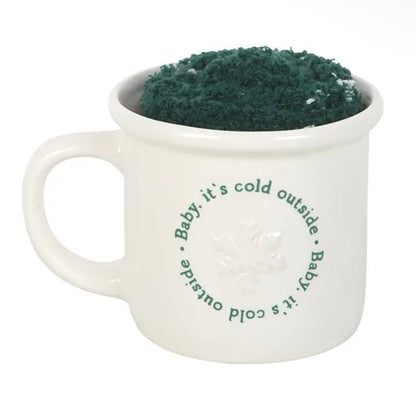 Baby It’s Cold Outside Winter Mug and Socks Set