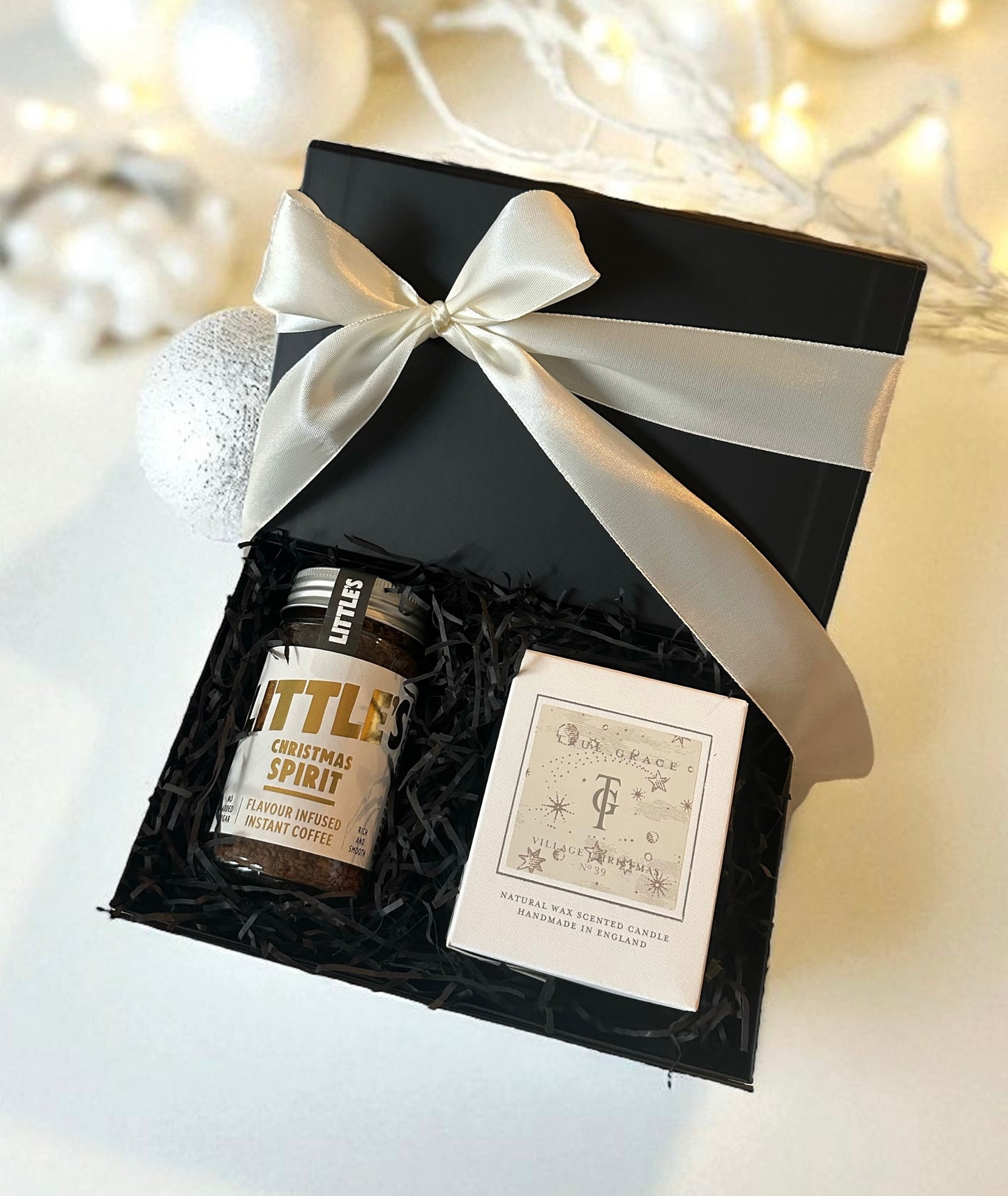 Village Christmas Candle and Festive Coffee Gift Set