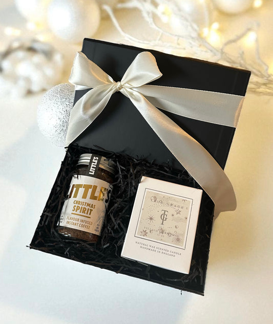 Village Christmas Candle and Festive Coffee Gift Set
