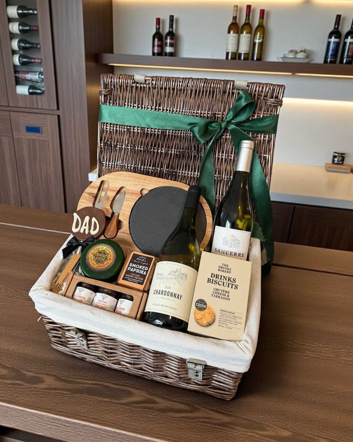 Dad’s Luxury Wine & Cheese Board Hamper | 4 Wine Options