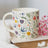 Cream Folk Floral Print Mug