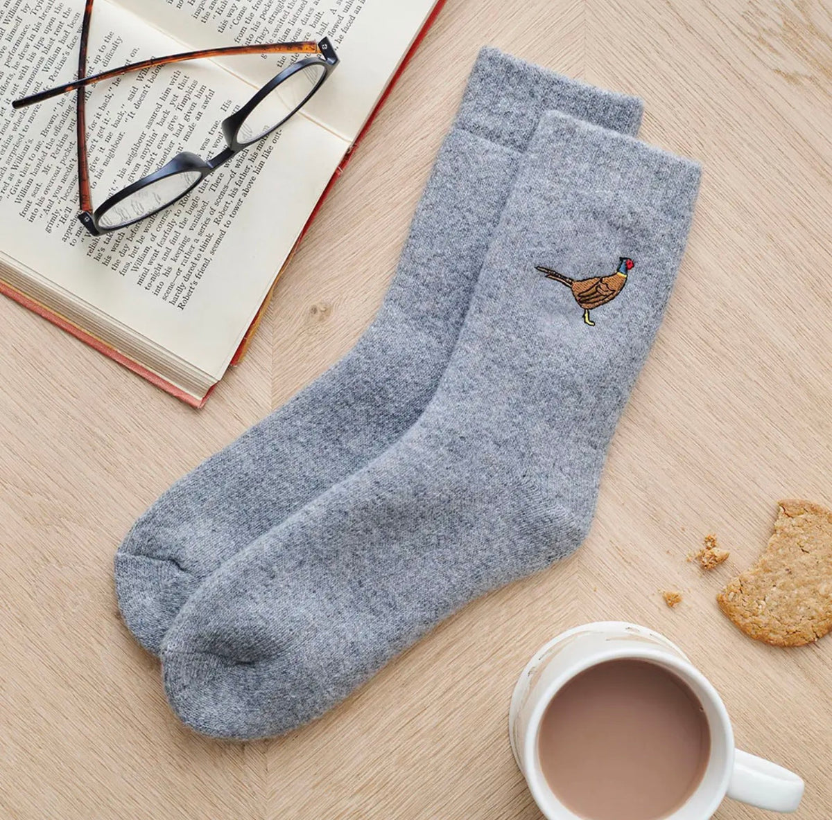 Pheasant Countryside Wool Walking Socks