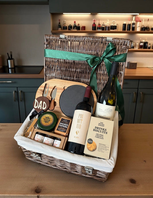 Dad’s Luxury Wine & Cheese Board Hamper | 4 Wine Options