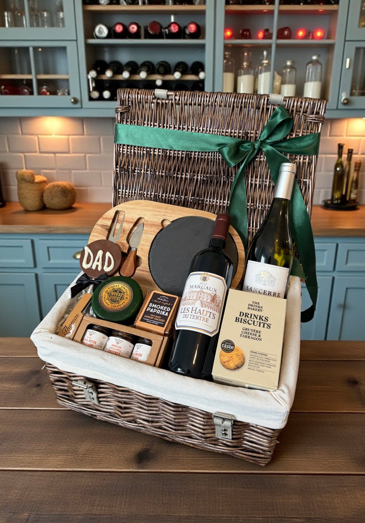 Dad’s Luxury Wine & Cheese Board Hamper | 4 Wine Options