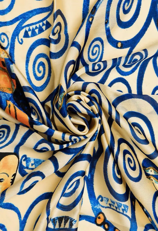 Klimt Impressionist Tree of Life Print Silk Scarf