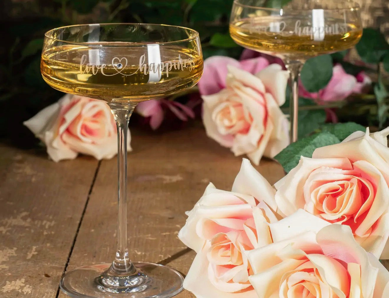 Love & Happiness Champagne Cocktail Saucers