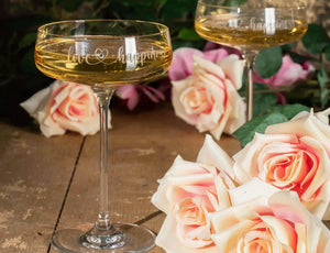 Love & Happiness Champagne Cocktail Saucers