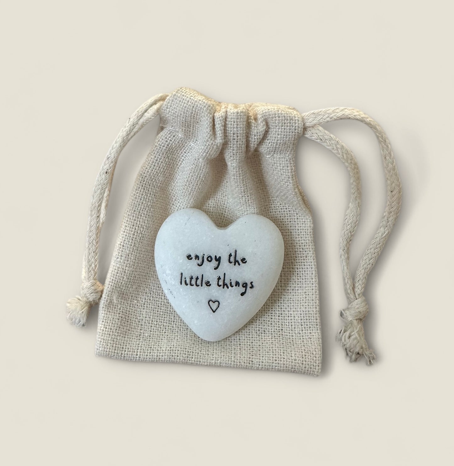 Sentiment Heart Shaped Pebble