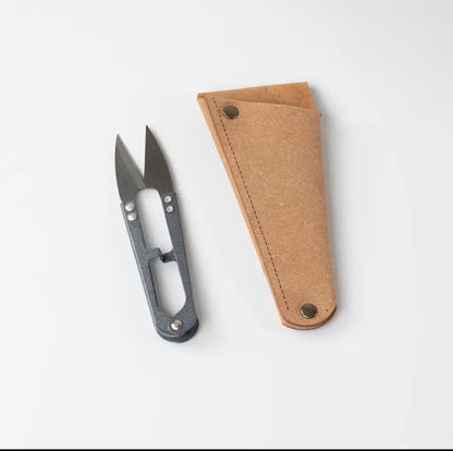 Steel Garden Snips in Recycled Leather Pouch