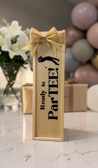 Personalised Wooden Bottle Box | Add a Name/Date/Message